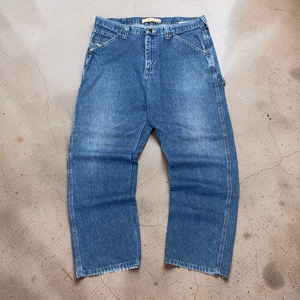 Y2K Lee Carpenter Jeans Mens 36x30 Blue Denim Skater Workwear